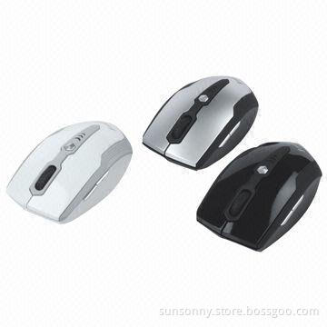 6-key 2.4G Wireless Mouse with 800/1,200 CPI Adjustable and Nano Receiver, 10m Distance Range